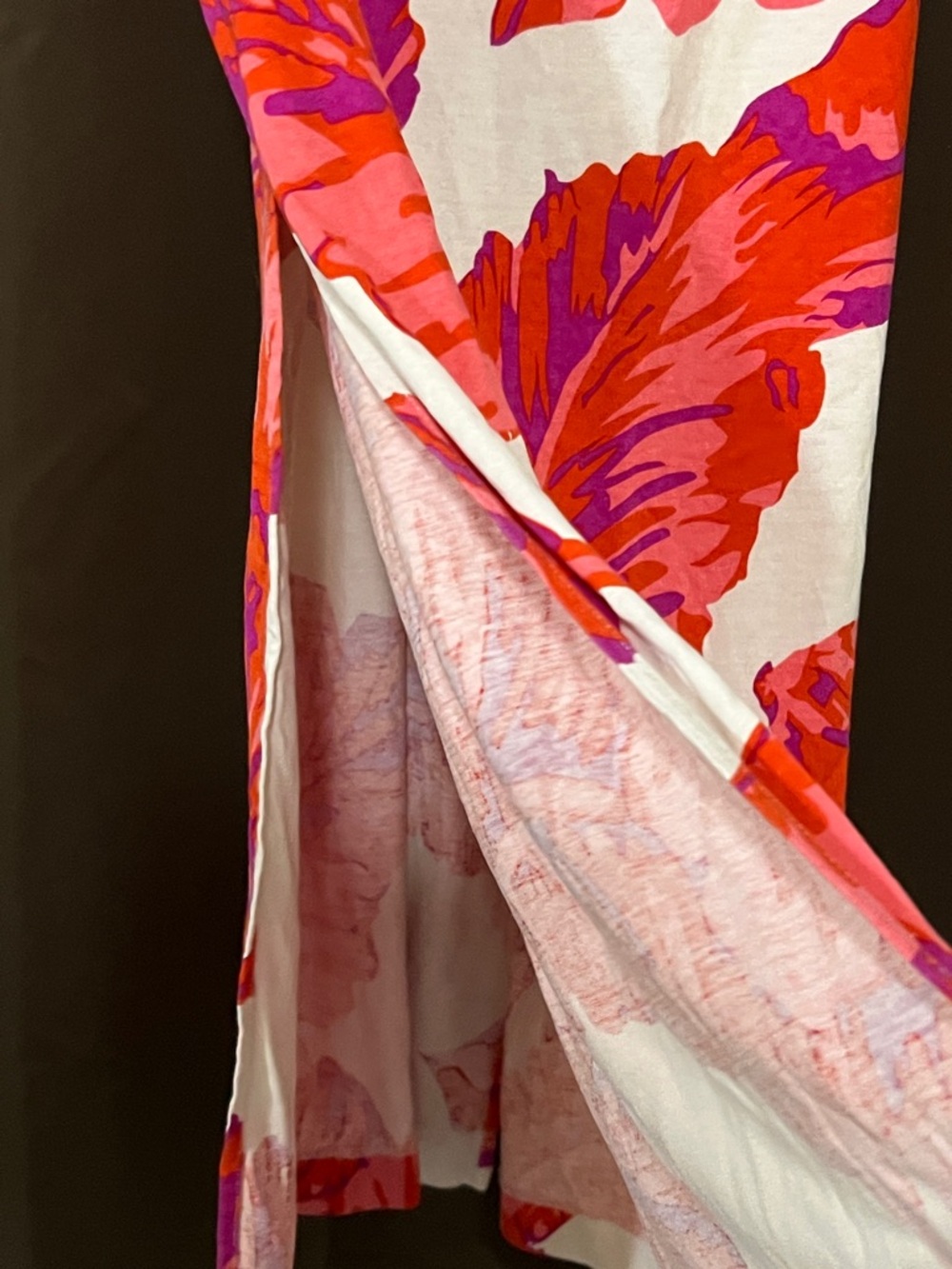 Banana Republic Milly Collection Halter Floral Red-white Silk and Viscose Dress. - Picture 4 of 7